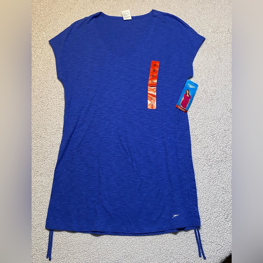 NWT Speedo Vibrant Blue Swim Cover Up Dress - Size Medium